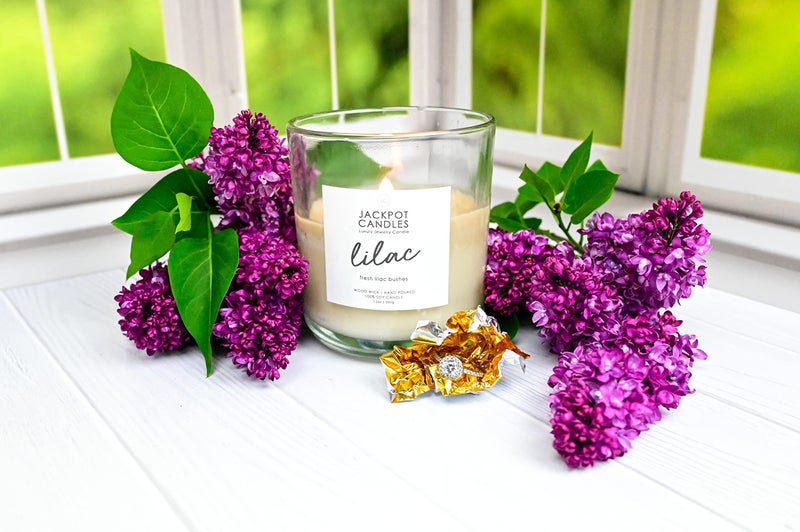 Jackpot Candles Lilac Candle with Ring Inside (Surprise Jewelry Valued at $15 to $5,000) Ring Size 7 - Image 4